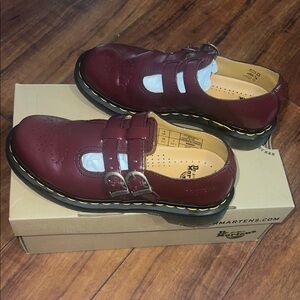 Dr. Martens Women’s Maroon Leather Mary Jane’s